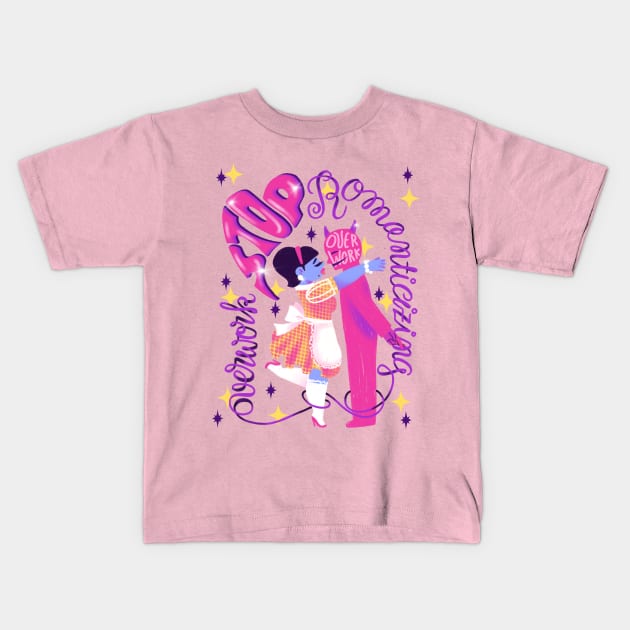 stop Romanizing overwork Kids T-Shirt by Lethy studio